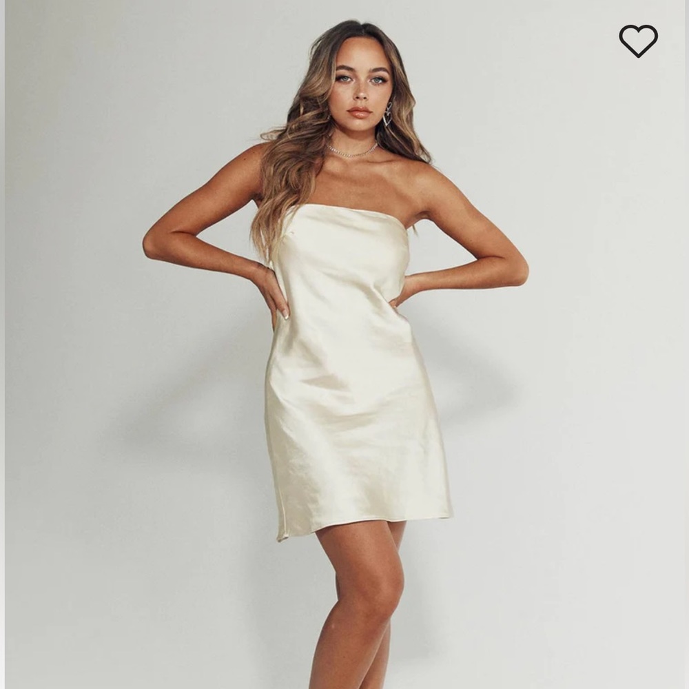 Princess Polly Jasmyn Mini Dress- Champagne- size 10- NWT